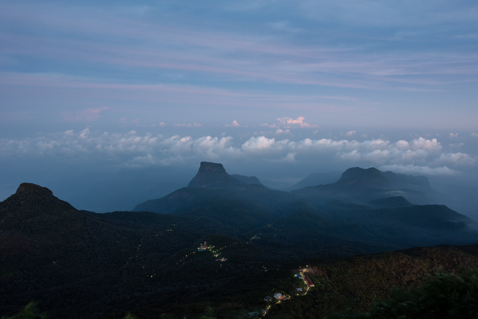 Bergpanorama um den Adam's Peak von Sri Lanka