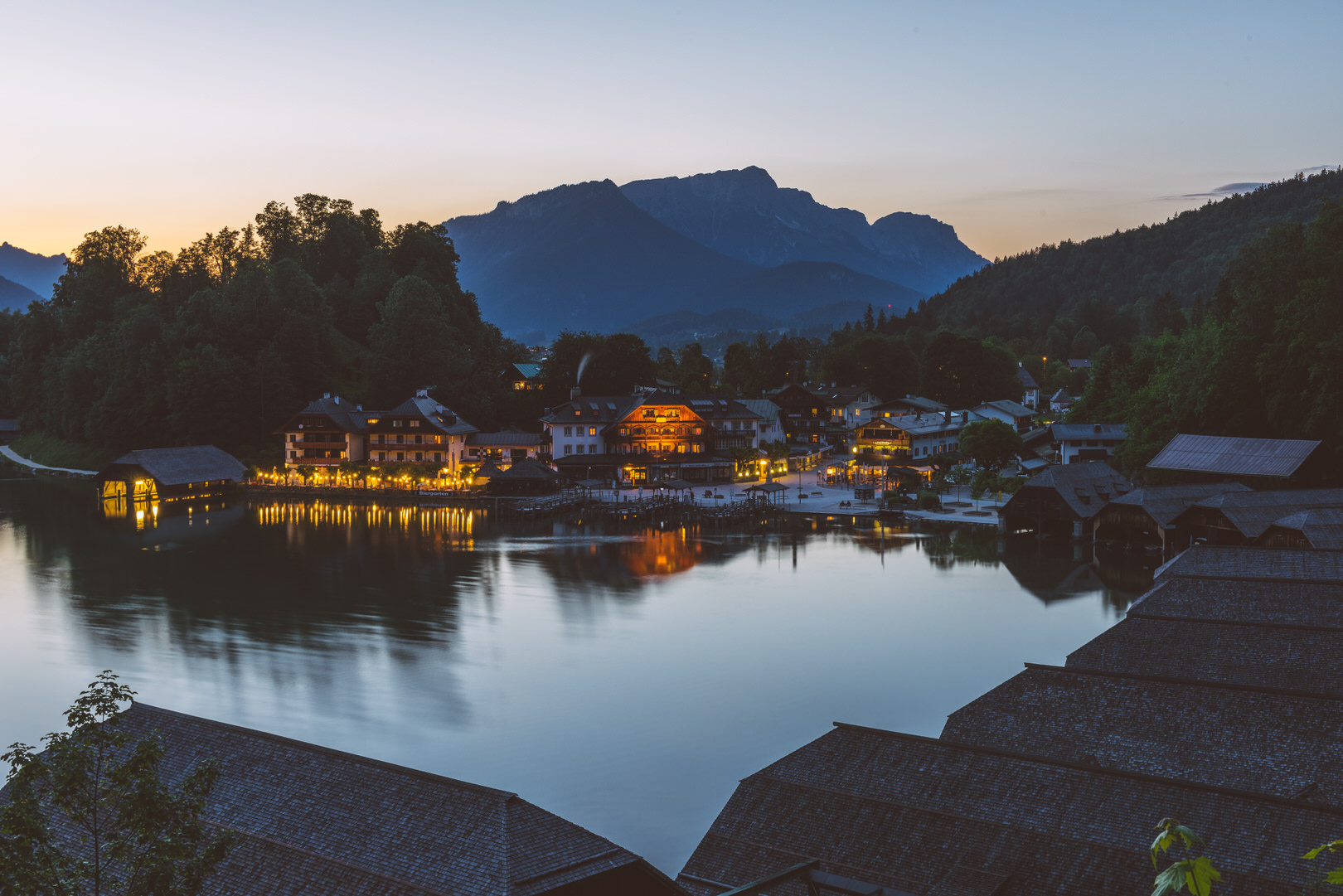 Schönau am Königssee bei Nacht